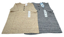 2 Pk Cat & Jack Boys' t-shirt short sleeves 5T off white- 3 Front Button Placket Boys' T-shirt price