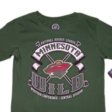 Minnesota Wild Youth Boys T Shirt Green NHL Short Sleeve Brand New Tee Boys' T-shirt price