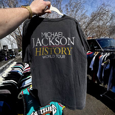 1994 Michael Jackson 'History World Tour' Classic T-Shirt Black XL World History price