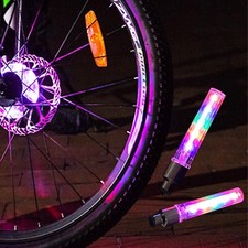 2 Pack Bicycle Waterproof LED Bike Rim Lights for Wheel Tire Valve Spoke 7 Model Bicycle Accessories price