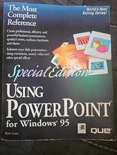 Vintage Using PowerPoint For Windows 95 Special Edition Rich Grace QUE Book Other Computer Books price