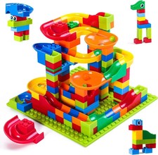 168 Pcs Marble Run Building Blocks Classic Blocks STEM Toy Bricks Set Kids Race Education Sets price