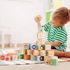 New - 26pcs Wooden ABC Letters Building Blocks Learning Education Toys Kids gift Education Sets price