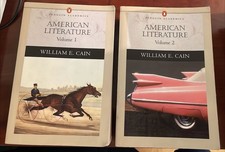 American Literature penguin academics William E. Cain volume 1 and 2 American Literature price
