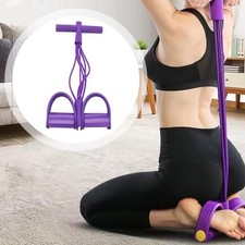 6 tube foot pedal resistance band, abdominal muscle trainer, yoga rope equipment Fitness Equipment price
