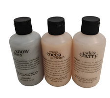 Set 3 Philosophy 6oz Shower Gel Snow Fairy, Orange Cocoa & Cream, White Cherry Philosophy Sets price