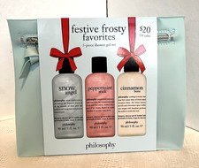 Philosophy- Festive Frosty Favorites 3pc Shower Gel Set W/ Bag 3 Scents! Philosophy Sets price