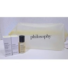Philosophy Purity Made Simple 3pc Travel Skincare Set with Cosmetic Bag NEW OS Philosophy Sets price