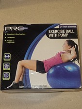 Pro Strength Exercise Ball With Pump 24 Inch Diameter  Blue Pilates Ball price