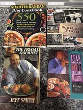 Cookbook lot of 4 Books Vintage New Mediterrane Southern Grill Plant Health German-Austrian Literature price