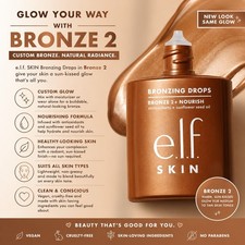 ELF Skin Bronzing Drops Pure Gold Bronze 2 ~  1oz 30mL NEW elf Skin Bronzers price