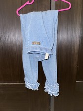 Matilda Jane Girls Denim Ruffle Jegging Pants Size 8 Girls' Pants price
