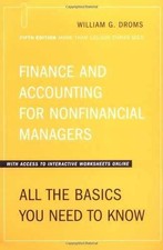 Finance And Accounting For - Paperback, by Droms William G. - Very Good Accounting Finance Books price