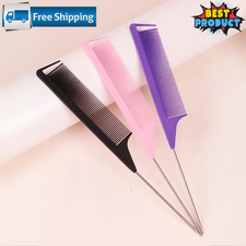 3x Rat Tail Combs Set Stainless Steel Professional Detangling Hair Styling Tools Hair Brush and Comb price