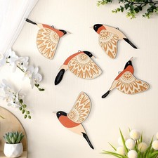 5 Pcs Wooden Bird Wall Art Wood Flying Birds Wall Decor Rustic Folk Art Scandina Wooden Wall Art price