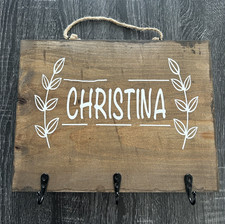 Home Decor Wooden Christina Key Holder Hanger Hangable 9 x 12 Inch Wall Art Wooden Wall Art price