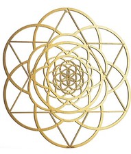 ZenVizion 13.5 Gold Seed of Life Laser Cut Wooden Wall Art - A0101 Wooden Wall Art price