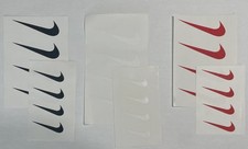Iron On Swoosh Logo 2" 3" Fitness Casual Clothing Apparel Black White Red Fitwear (Fitness Clothing) price