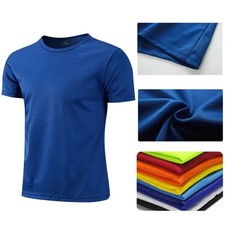 Men Women Quick Dry Sport T-Shirt Short Sleeve Running Fitness Gym Top Fitwear (Fitness Clothing) price