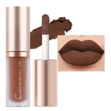 evpct 1Pcs Dark Brown Matte Liquid Lipstick Lip Gloss Glossy Set for Black Women Lipsticks & Lip Glosses price