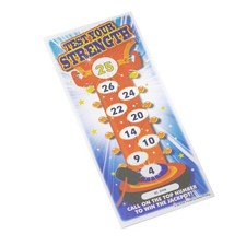 100 Sheets TEST YOUR STRENGTH Fun Bingo Cards Flyers Bingo Tickets Test Sheets price