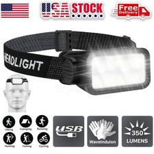 COB LED Headlamp Headlight Torch Work Light Bar Head Band Lamp USB Rechargeable Headlamp price