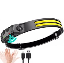 COB LED Headlamp USB Rechargeable Headlight Bar Head Band Torch Work Light 6000K Headlamp price