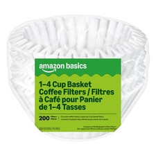 Amazon Basics Basket Coffee Filters for 1-4 Cup Makers, cup, White Coffee Makers price