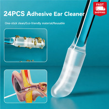 24pcs Disposable Silicone Ear Wax Remover Sticky S/L Ear Pick Cleaner Tool* Wax price