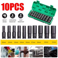 10pc Metric Deep Impact Socket 1/2" Drive 10mm-24mm 6 Point Sockets w/ Case Set Sockets price