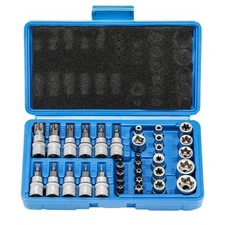 34Pcs Drive Male Female Torx Star Bit Socket E-socket Set Handheld Tool Case US Sockets price