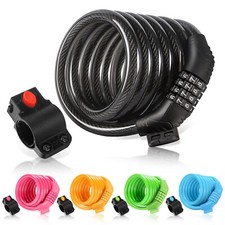 ETRONIC 6 ft. Bike Lock Cable - Resettable Combo, Anti-Theft Security (Black) Motorcycle Lock & Alarm price