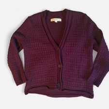 Deep Purple Cardigan Sweater with Buttons Thick Witchy Knitwear Medium Women's Sweater & Cardigan & Knitwear price