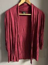 Crew Knitwear Women’s Maroon Cardigan 3/4 Sleeves Size Medium Women's Sweater & Cardigan & Knitwear price