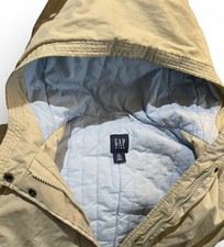 GAP Kids khaki Trench Coat jacket  light blue quilted lining Girls XL Size 12 Girls' Trench Coat price