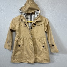 Girls Size 8/10 Trench Coat Removable Hood Pockets Tan Classic Design And Style Girls' Trench Coat price