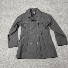 The North Face Trench Coat Girls Medium 10/12 Gray HyVent Rain Jacket Coat Girls' Trench Coat price
