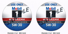 Mobil 1  High Mileage 5W-30 –Engine Bay ID Labels (Set of 2) Motor Oil price