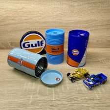 Gulf Motor Oil Tin Can 1/8 Mini Barrel Marine / Racing Painted for Scene Figure Motor Oil price