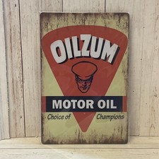 Oilzum Motorcycle Motor Oil Tin Metal Sign Logo Gasoline Choice Of Champions Motorcycle Motor Oil price