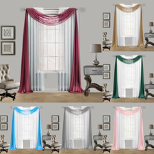 1PC PRINTED/SOLID VOILE SCARF WINDOW CURTAIN SEE THROUGH PARTY HOME DECOR S38 Curtain Set price