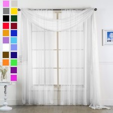 Set of (Two) 2 Sheer Curtain Panels  - Window Panels in Many Sizes and Colors Curtain Set price