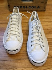 Mens Size 11.5 Converse Jack Purcell OX White Low Top Shoes Mean Girls Broadway Girls' Classic Shoes price