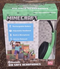 MINECRAFT Kid Safe WIRELESS Adjustable Headphones! Bluetooth Technology! Unisex Headphones price