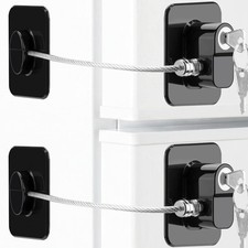 2 Pack Fridge Lock Freezer Lock with 4 Key for Child Safety Refrigerator Locks.. Baby Fridge Lock price