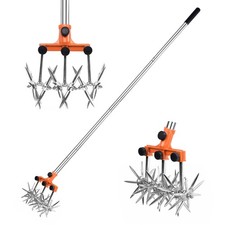 Baraystus Rotary Cultivator Garden Rotary Tiller Adjustable Stainless Steel Cultivator price