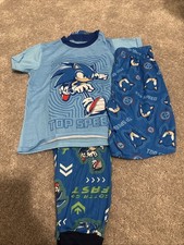 Boys Size 6/7 Sonic Pajamas 3 Piece Set Excellent Condition Only Boys' Pajamas price