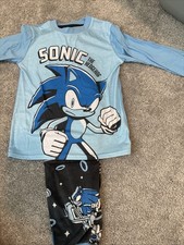 Sonic Hedgehog Pajama Set Long Sleeve Top and Pants, Size Small (6/7) Boys' Pajamas price