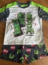 Kids Minecraft Pajama Set Size: 8 Boys' Pajamas price