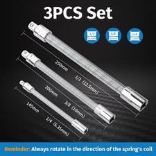 3-Piece Flexible Socket Extension Bar Set 1/2" 1/4" 3/8" Shaft Drive 10" 8" 6" Socket Set price
